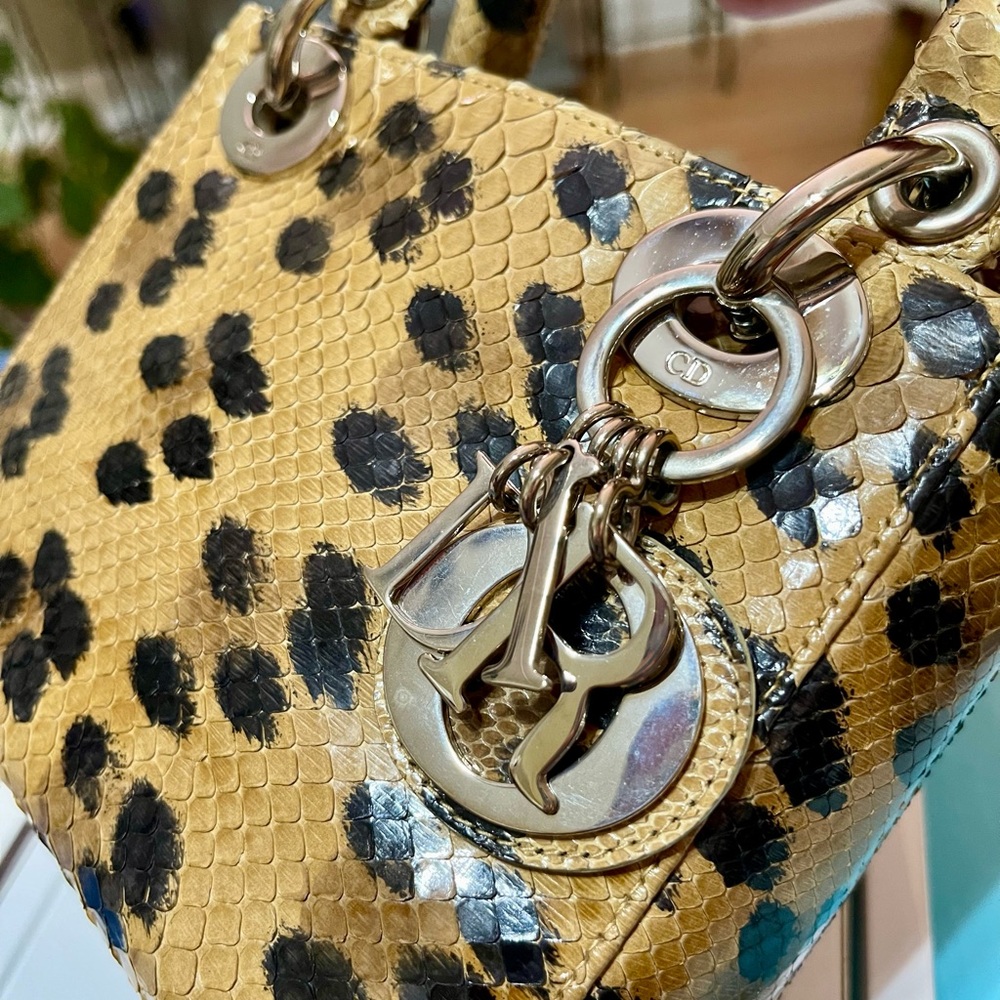 Dior Python Leopard Print Mini Lady Dior Bag - Picture 9 of 16